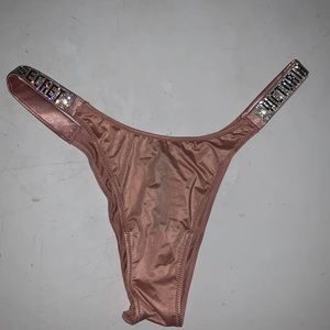 Pink Victoria secret Brazilian Rhinestone panty